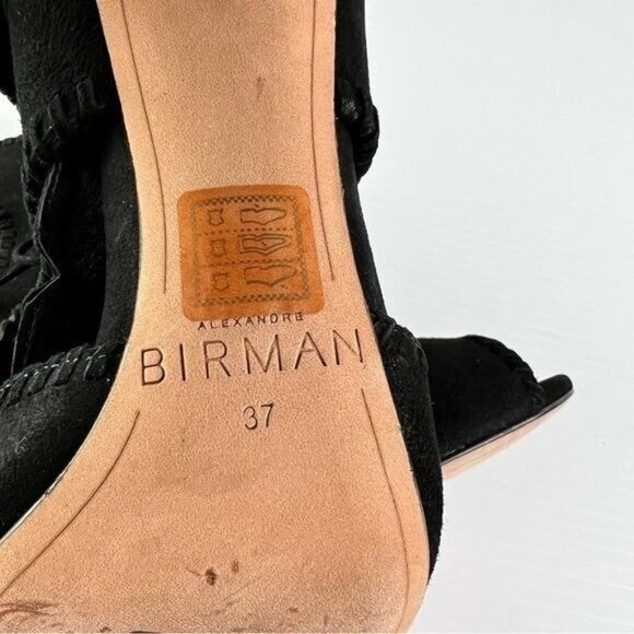 ALEXANDRE BIRMAN Booties womens size 7 Black Suede Lace-Up Open Toe Sandals - Picture 13 of 13